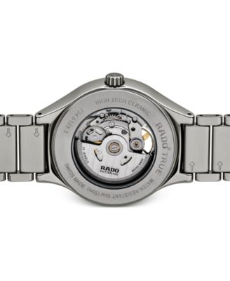 Unisex Swiss Automatic True Secret Diamond (1/8 ct. t.w.) Gray Ceramic Bracelet Watch 40mm