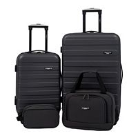 Travelers Club Austin 4 Piece Hardside Luggage Set (Forged Iron)