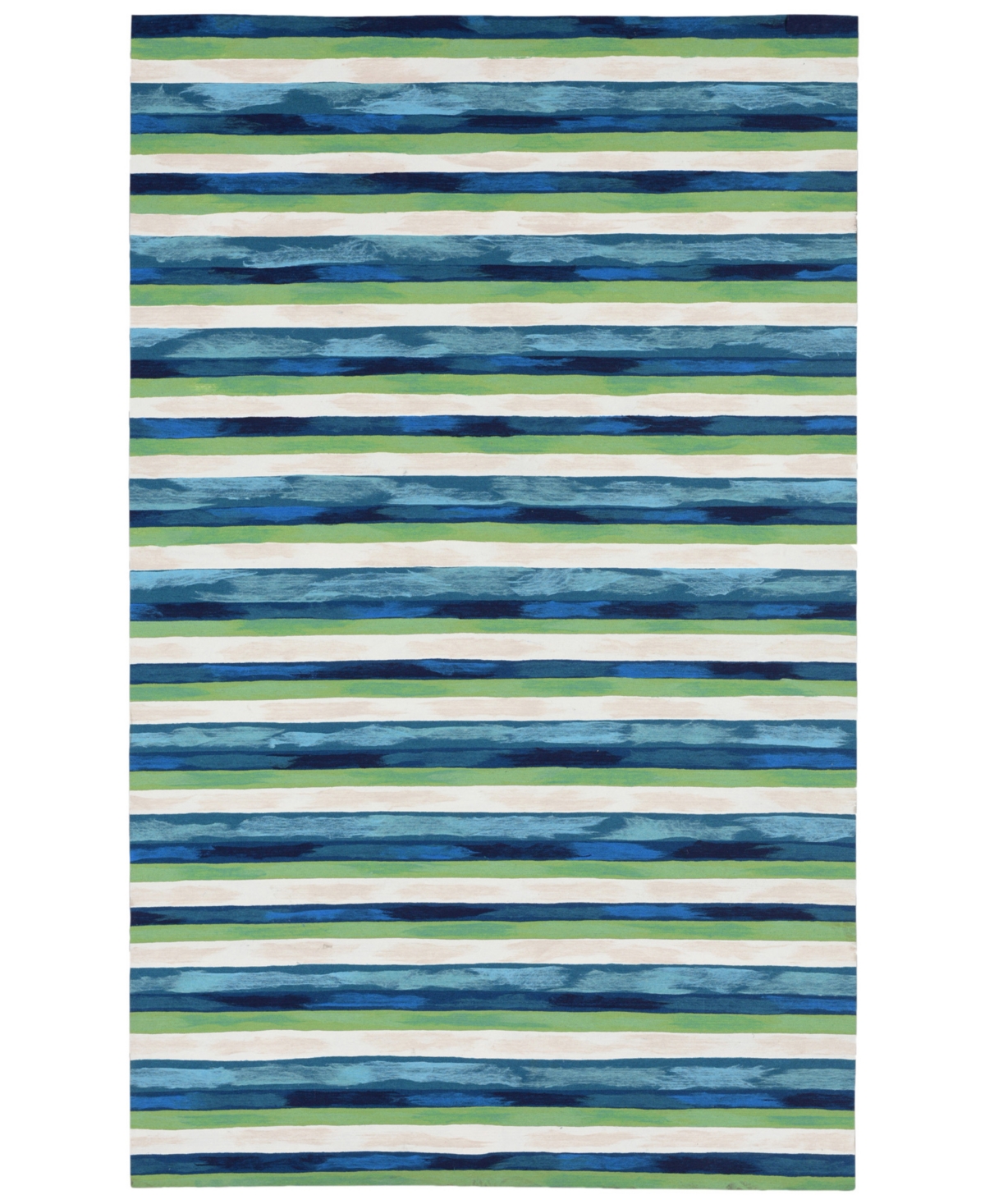 LIORA MANNE VISIONS II PAINTED STRIPES 5' X 8' OUTDOOR AREA RUG