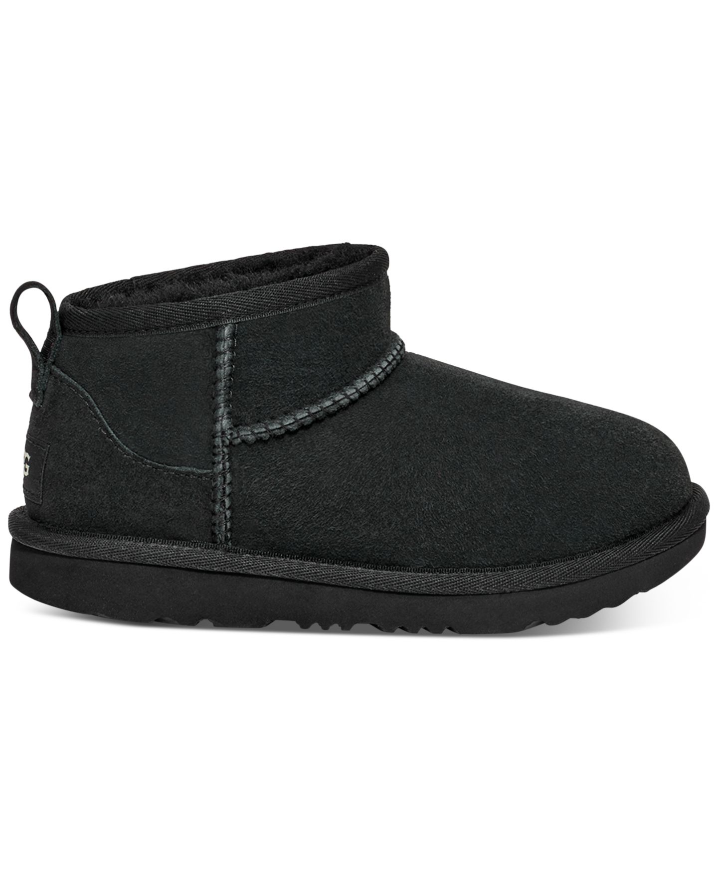 Детские ботинки UGG® Classic Ultra Mini Twinface Sheepskin Booties, цвет: Чёрный — фото 2