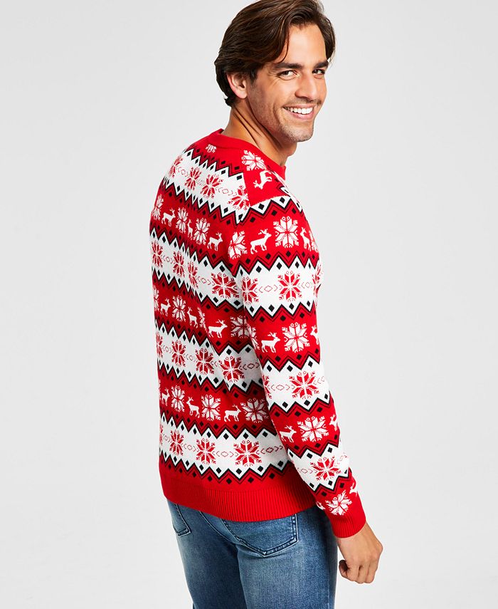 Charter Club Men's Nordic Fair Isle Holiday Sweater, Created for Macy's