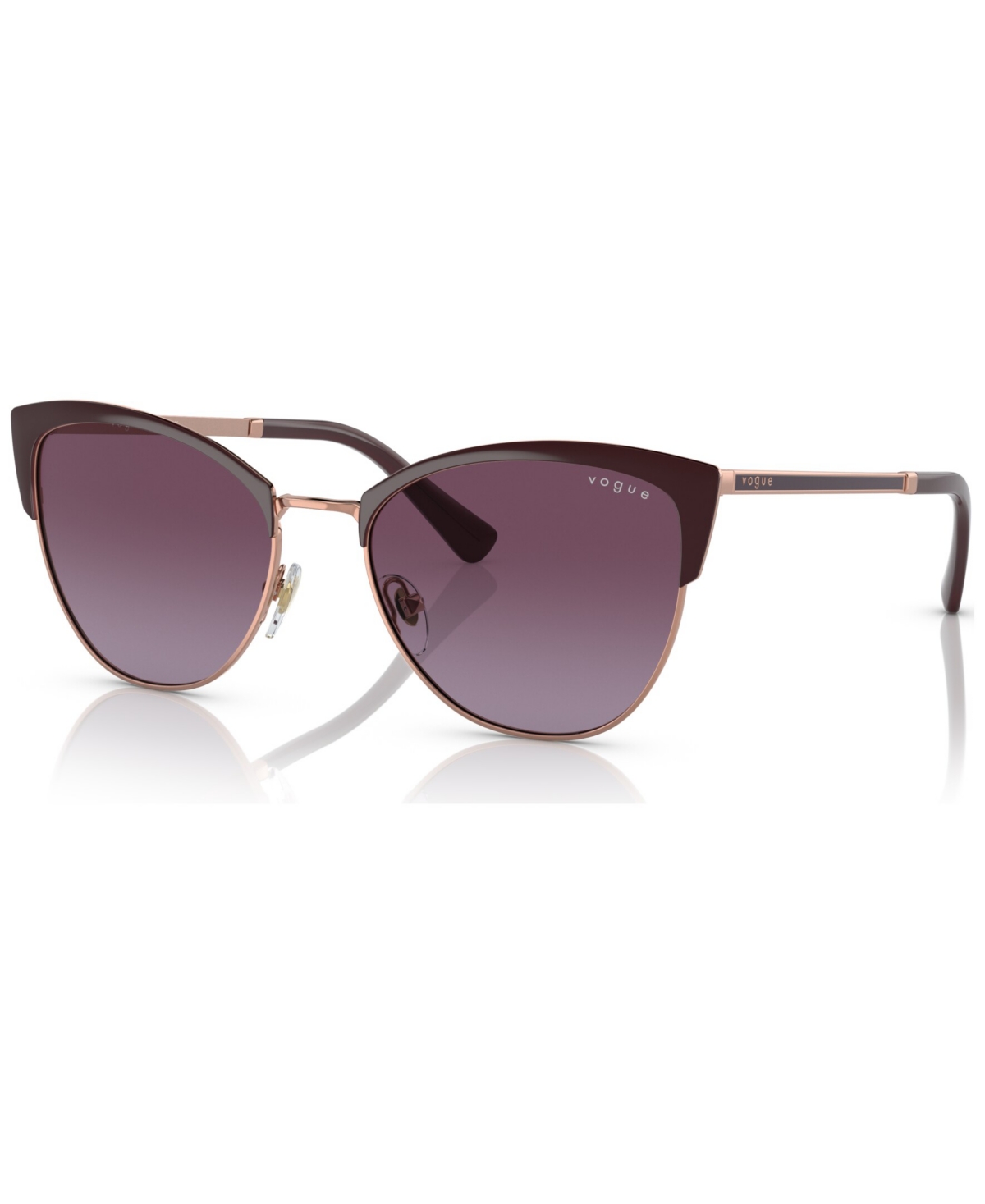 Vogue Eyewear Women's Sunglasses, Vo4251s In Top Bordeaux,rose Gold Tone