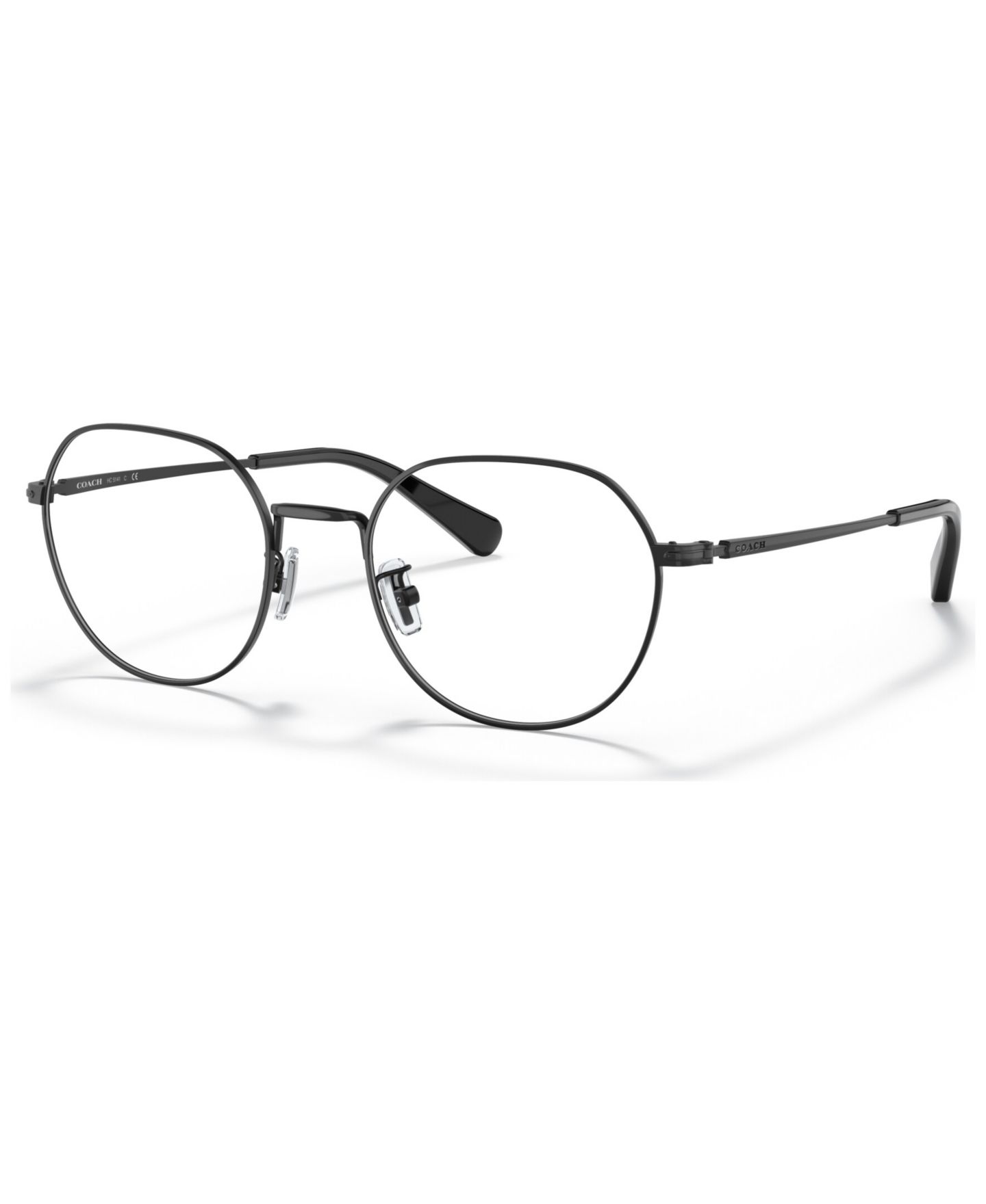 Мужские очки COACH Man Round Metal HC5141 Eyeglasses, цвет: Атласный чёрный — фото 1
