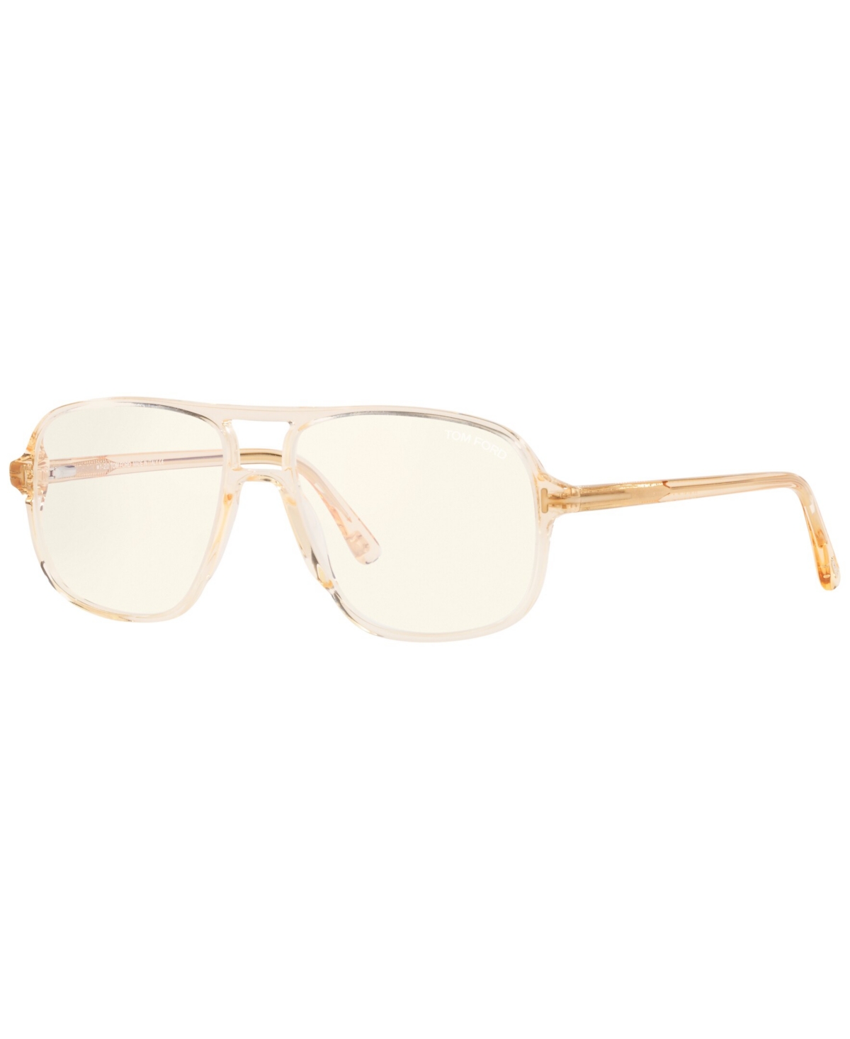 Men's Square Eyeglasses TR001317 - Brown Shiny