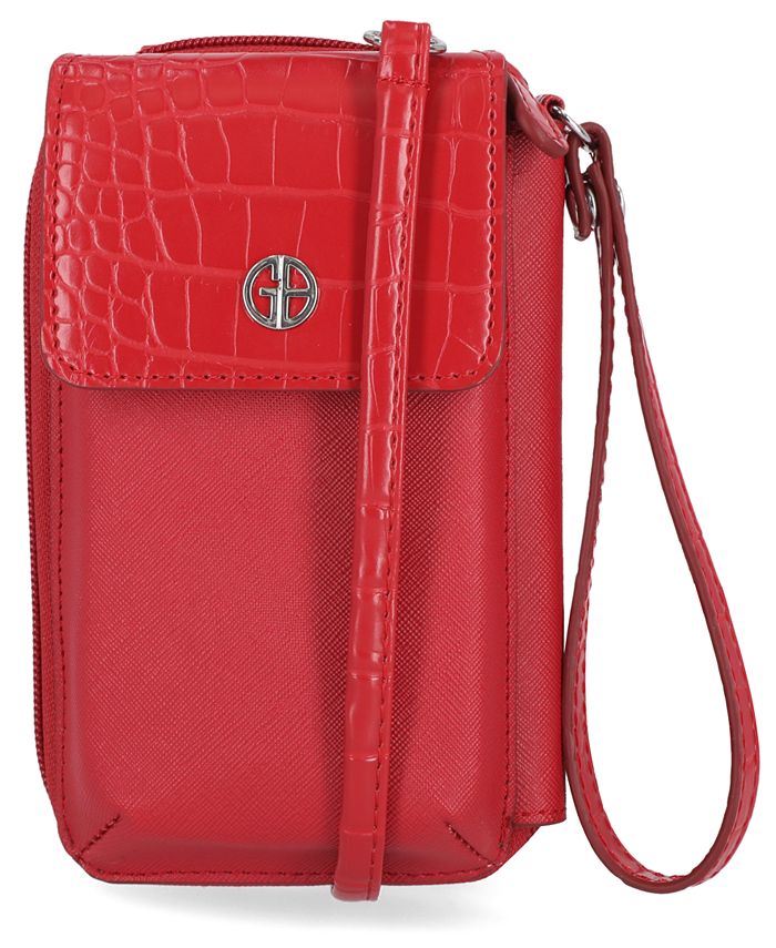 Giani Bernini Saffiano Croco Tech Crossbody Wallet, Created for Macy's