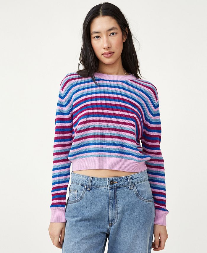 COTTON ON Women's Everyday Rib Crop Pullover - Macy's