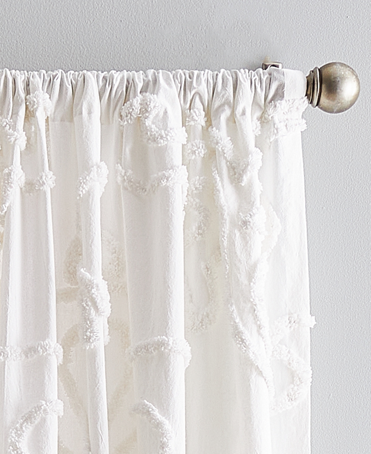Peri Home Gates Tufted Chenille Pole Top 2-Piece Curtain Panel Set