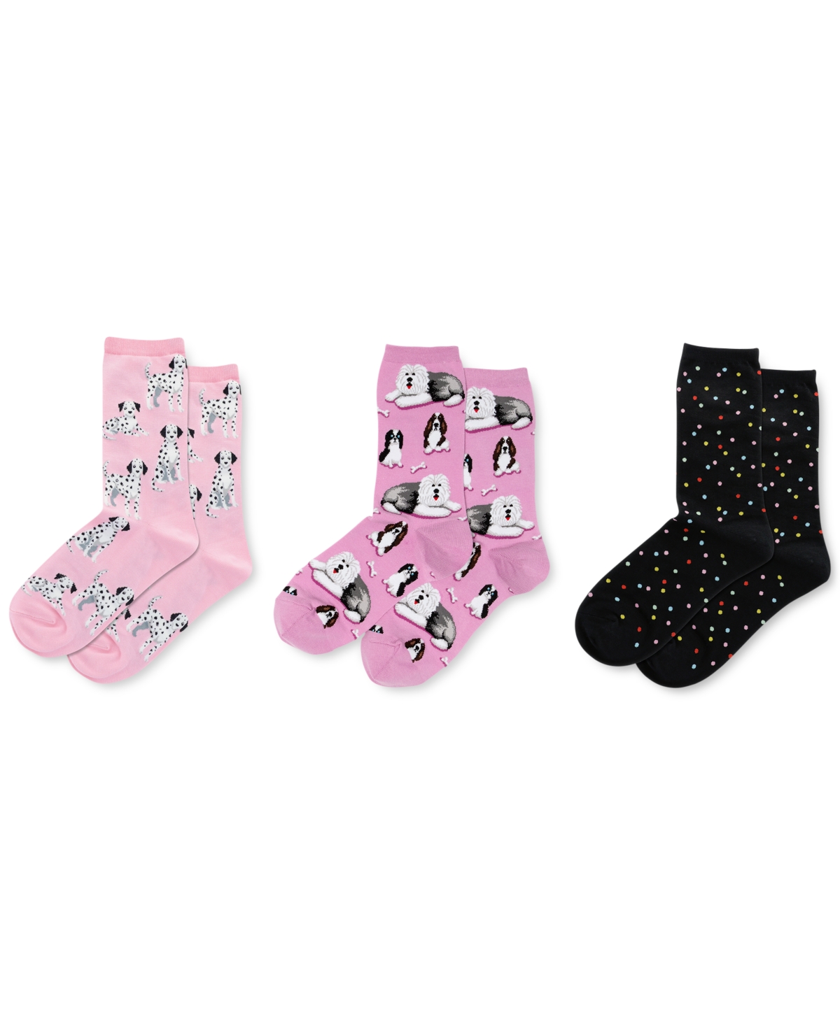 Hot Sox Women's 3-Pk. Assorted Socks