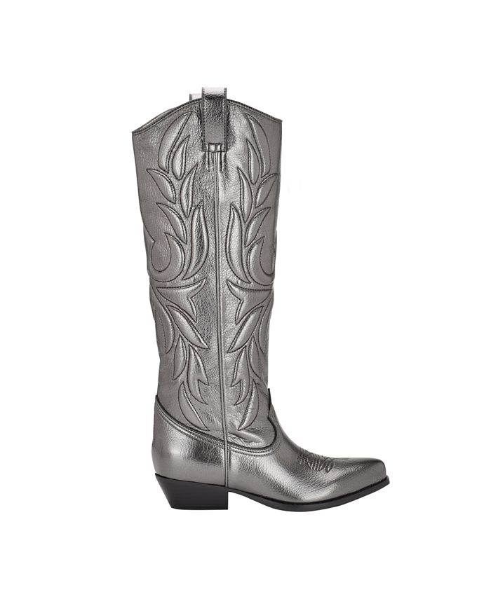 GUESS Women's Ginnifer Tall Cowboy Boots - Macy's