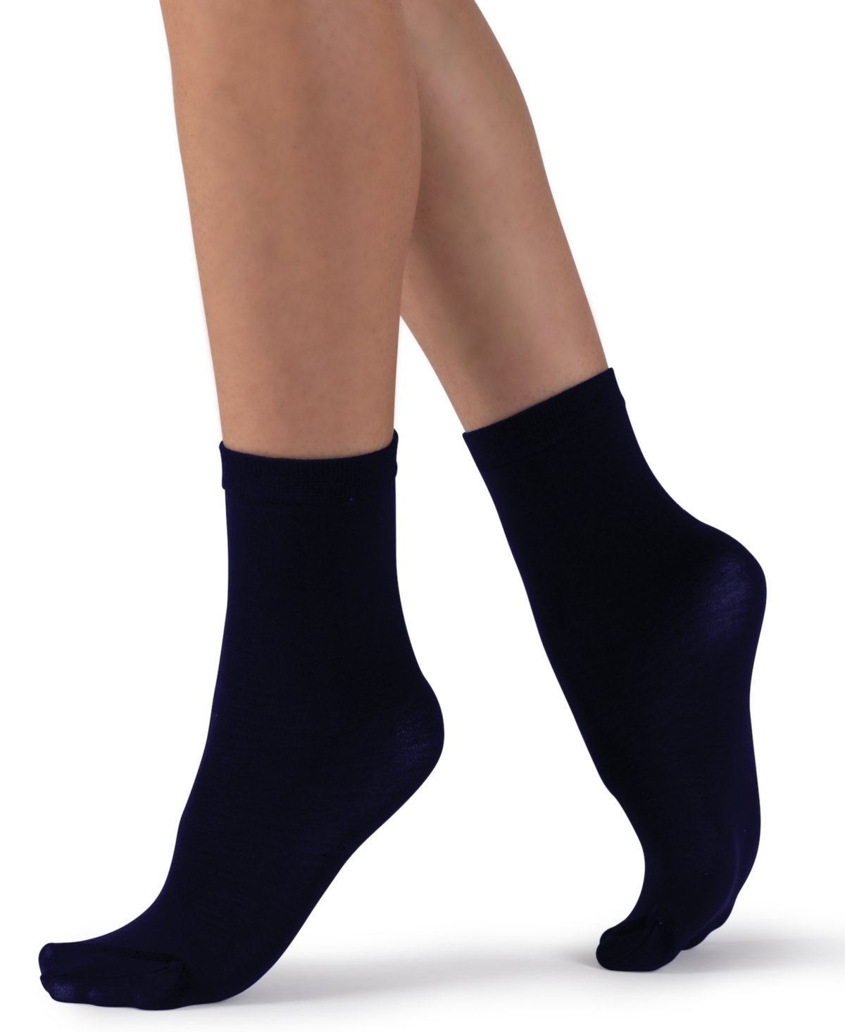 Women's European Made Classic Cotton Blend Socks - Blue