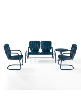 Ridgeland 4 Piece Outdoor Metal Conversation Set