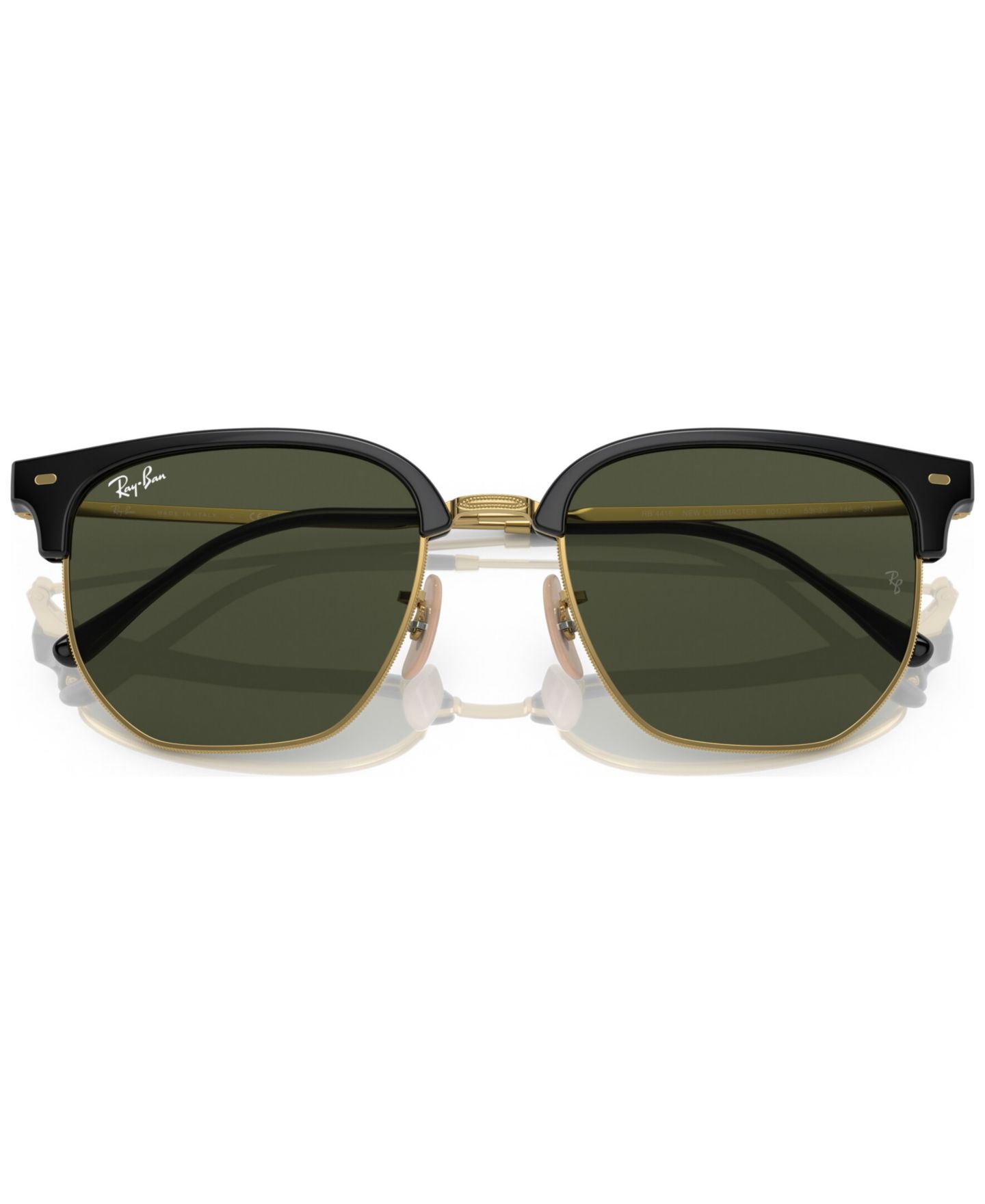 Солнцезащитные очки Ray-Ban Unisex Sunglasses, New Clubmaster RB4416, цвет: Чёрный — фото 5