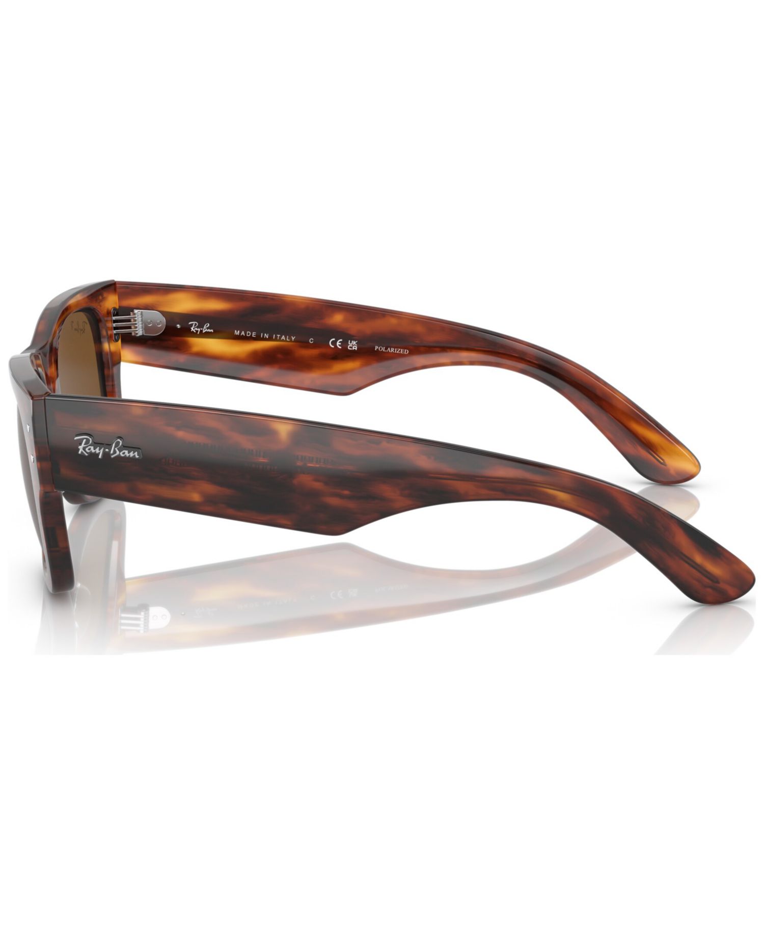 Mega Wayfarer 52 Unisex Polarized Low Bridge Fit Sunglasses