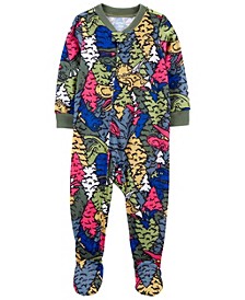 Baby Boys Dinosaur One-Piece Loose Fit Footie Pajama
