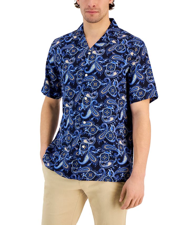 Club Room Men's Paisley Medallion Shirt, Created for Macy's Macy's