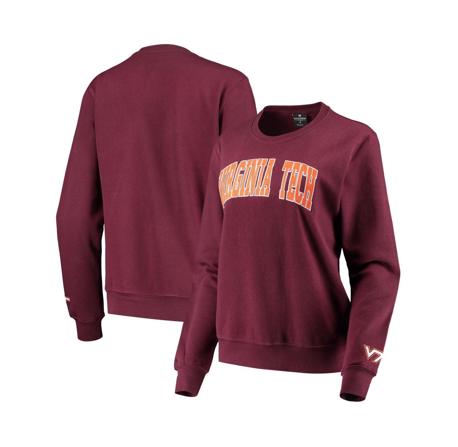 Women's Maroon Virginia Tech Hokies Campanile Pullover Sweatshirt