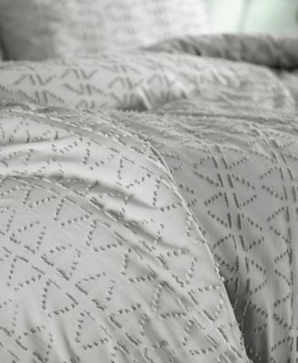 Dhara 3 Piece Textured Duvet Cover Set, Full/Queen