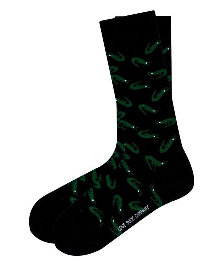 Love Sock Company Women's Alligator WCotton Novelty Crew Socks with