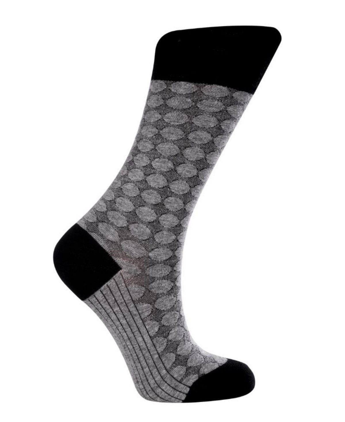Love Sock Company Women's Circles W-Cotton Dress Socks with Seamless Toe Design, Pack of 1