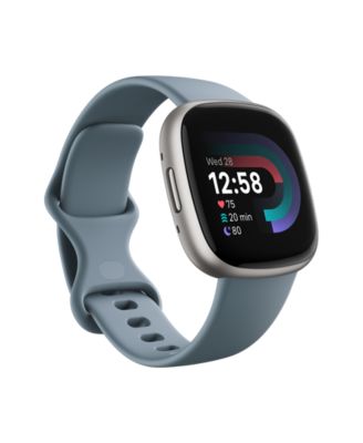 Versa 4 Waterfall Blue Platinum Smartwatch, 39mm