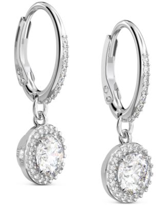 Silver-Tone Constella Crystal Drop Earrings