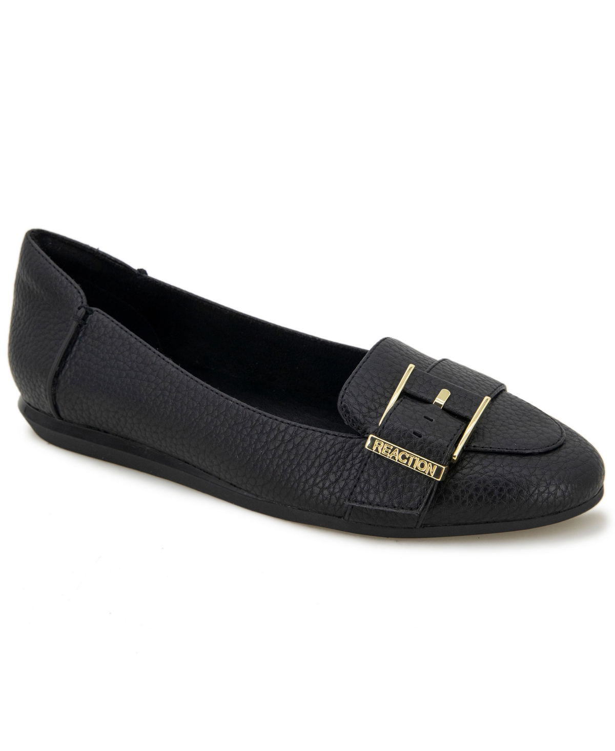 Kenneth Cole Reaction Women's Viv Logo Slide Loafer Flats In Black