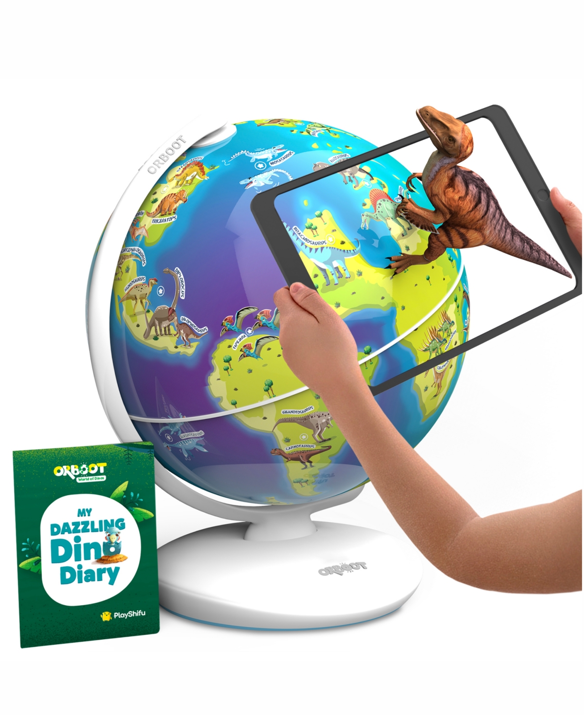 Playshifu Kids' Orboot Dinos Educational Interactive Globe Set , 3 Pieces In Open Misce