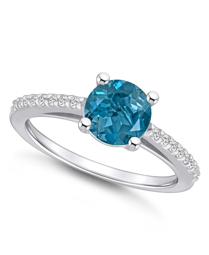 Macy's blue shop topaz ring