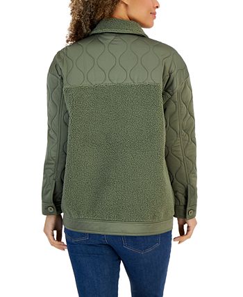 Style & Co Women's Quilted Fleece Jacket, Created for Macy's & Reviews ...