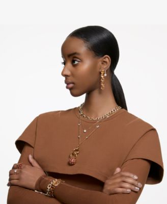 Silver-Tone Constella Crystal Drop Earrings