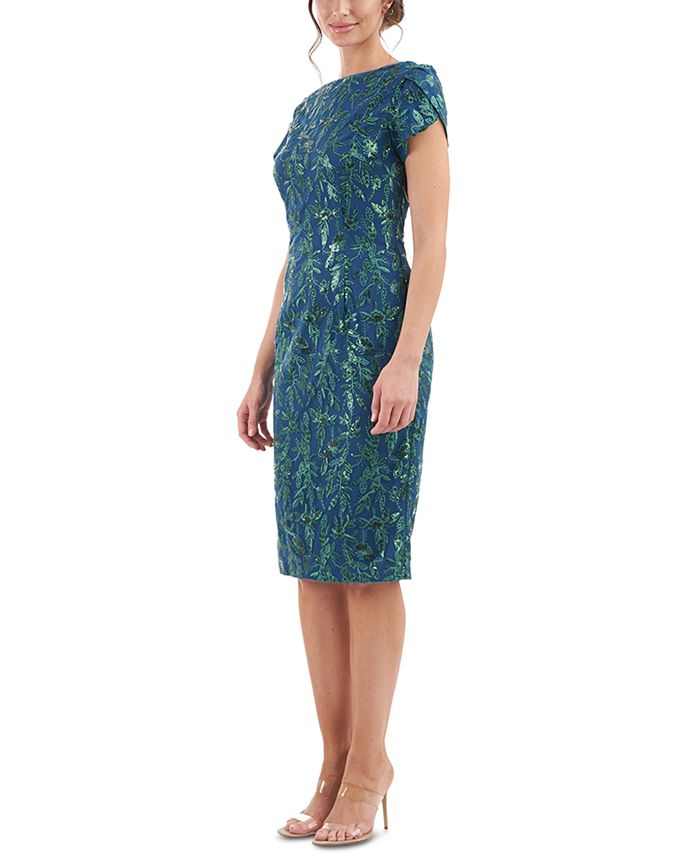 JS Collections Women's Fiona Embroidered Sheath Dress Macy's