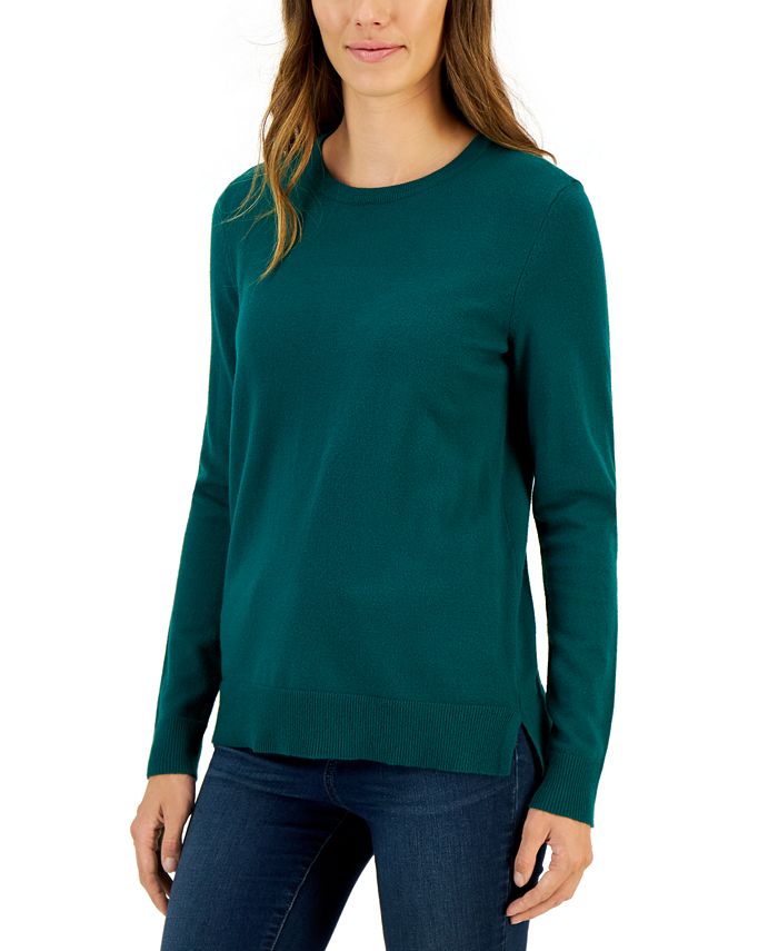 Style & Co Women's Long-Sleeve Crewneck Sweater, Created for Macy's &  Reviews - Sweaters - Women - Macy's