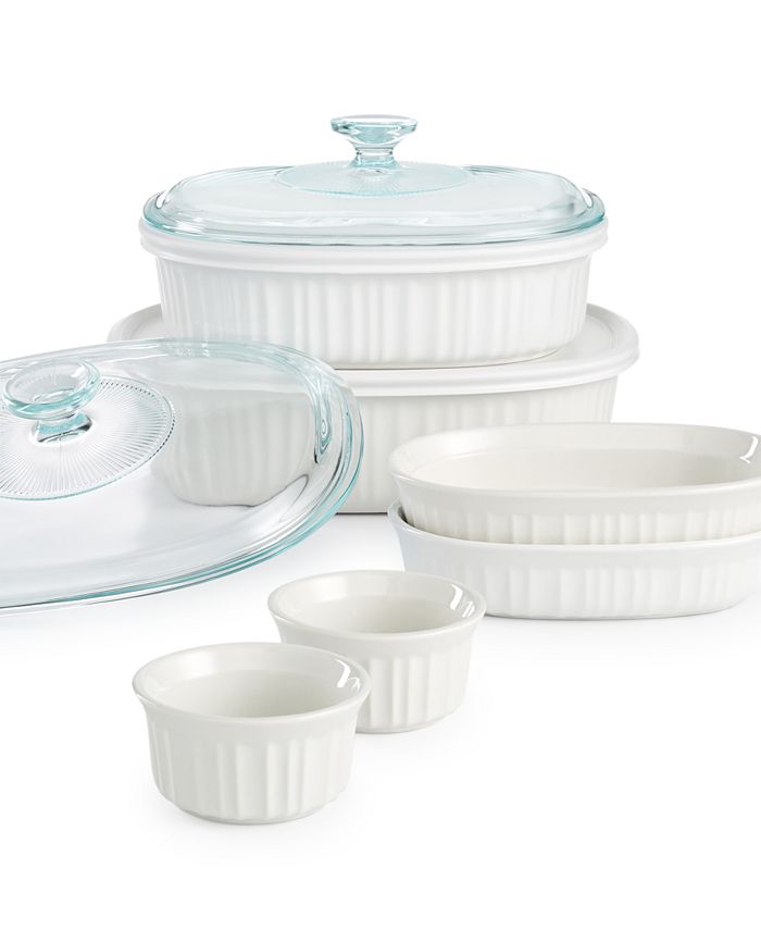 Corningware French White 10Pc. Bakeware Set, Created for Macy's