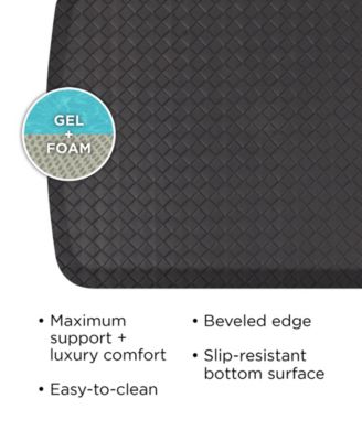 Elite Basketweave Gel Plus Foam Premium Fatigue-Resistant Kitchen Mat, 20" x 72"