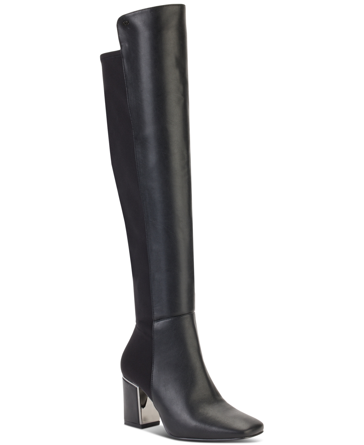 Dkny Women's Cilli Square-toe Knee-high Dress Boots In Black