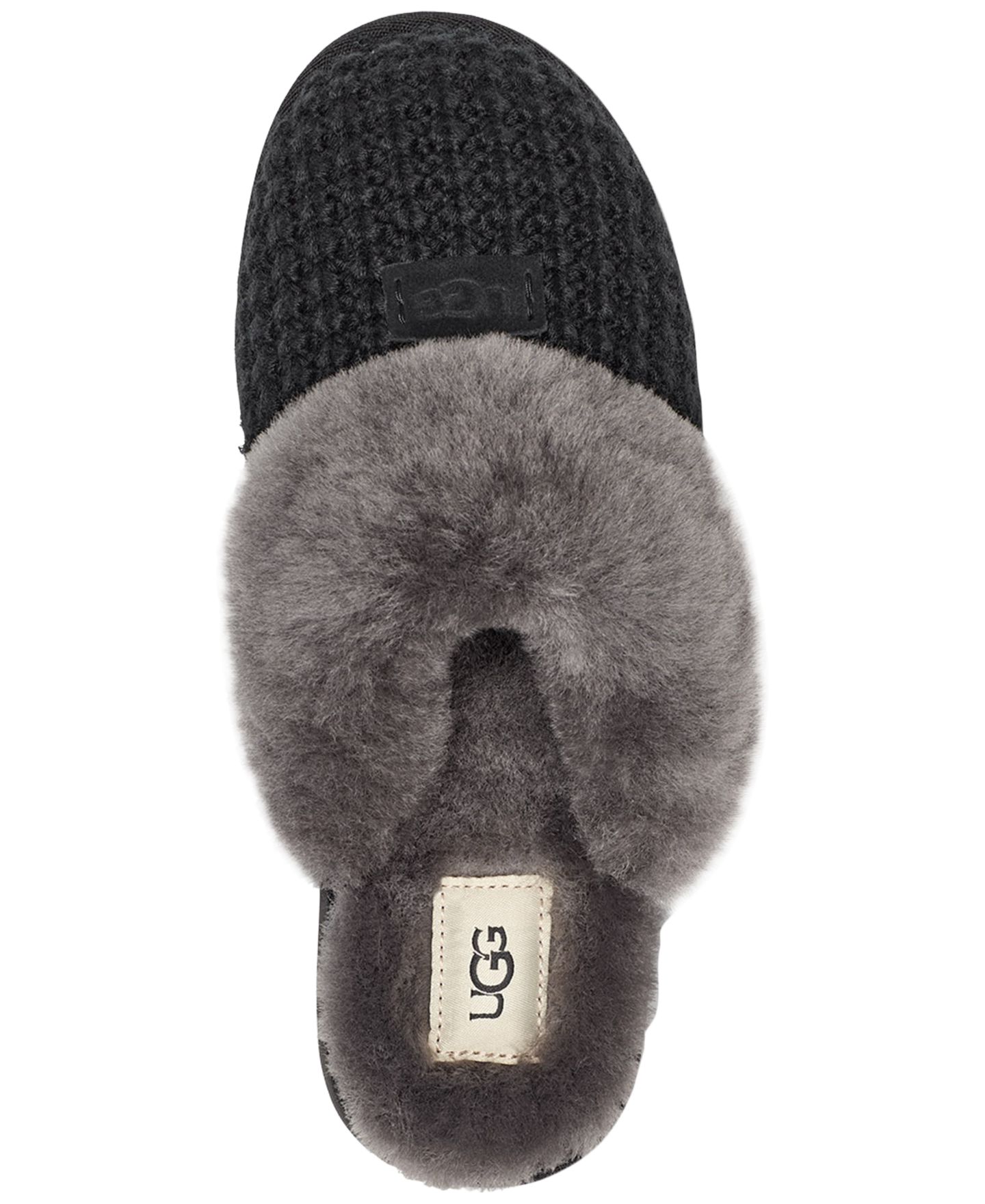 Женские тапочки UGG® Cozy Faux-Shearling Round Toe Slippers, цвет: Чёрный — фото 4