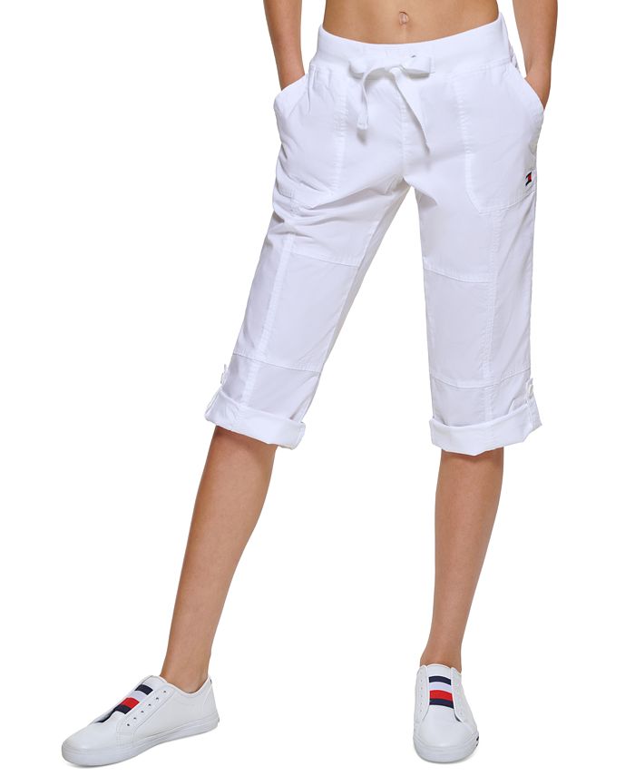 Tommy Hilfiger Women's Convertible Cotton Cargo Capri Pants - Macy's