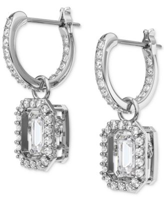 Silver-Tone Millenia Crystal Drop Earrings