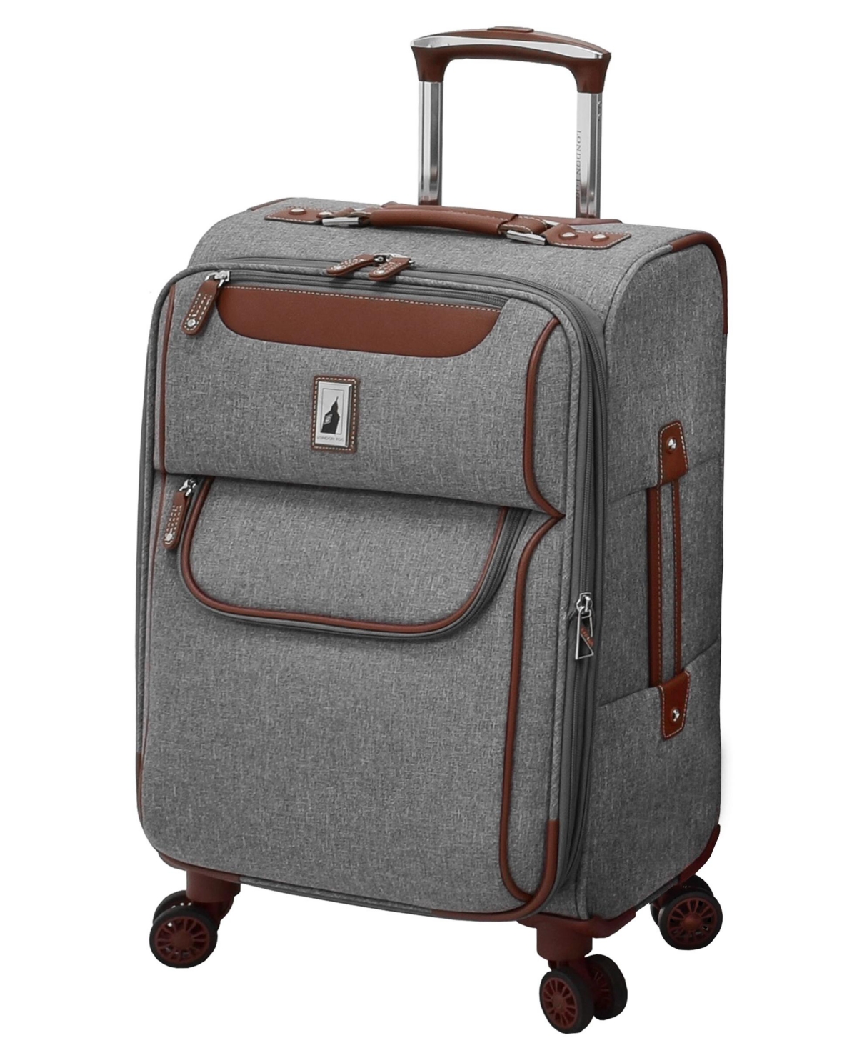 Shop London Fog Westminster 20" Expandable Carry-on Spinner In Gray