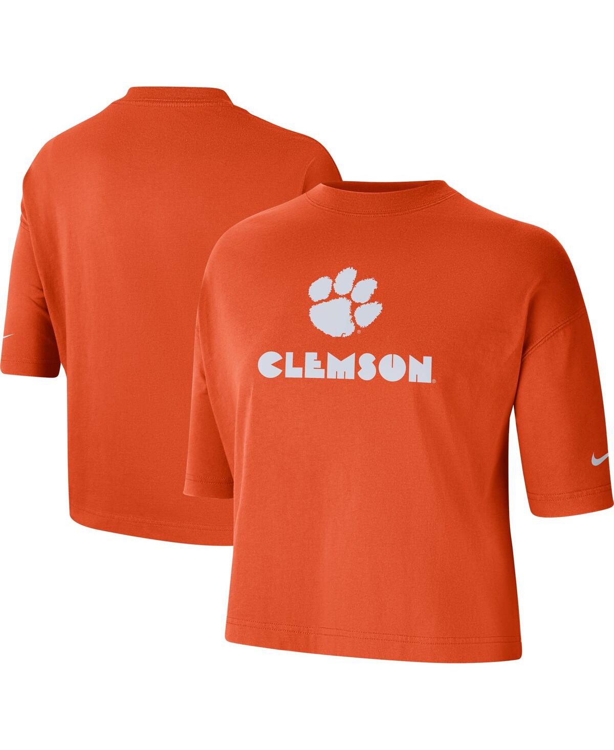 Women's NikeClemson Tigers Crop Performance T-shirt - Orange