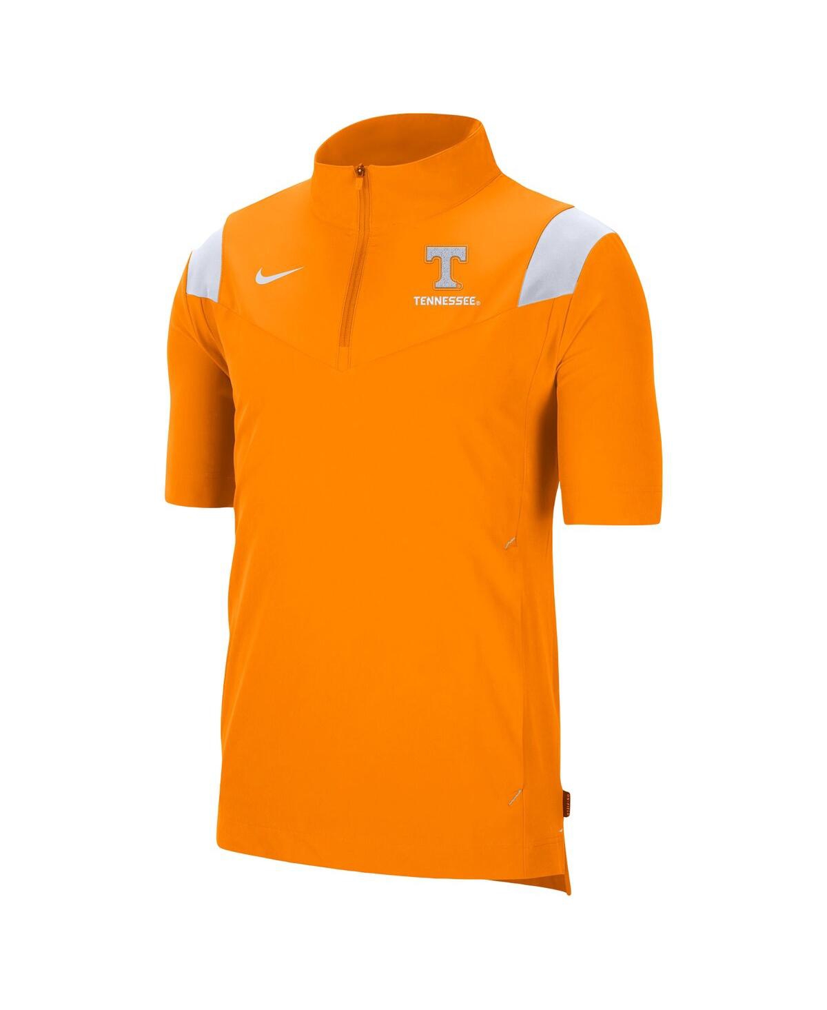 Shop Nike Men's  Tennessee Orange Tennessee Volunteers Coach Short Sleeve Quarter-zip Jacket