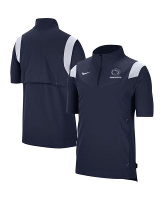 Men's Navy Penn State Nittany Lions Coach Short Sleeve Quarter-Zip Jacket
