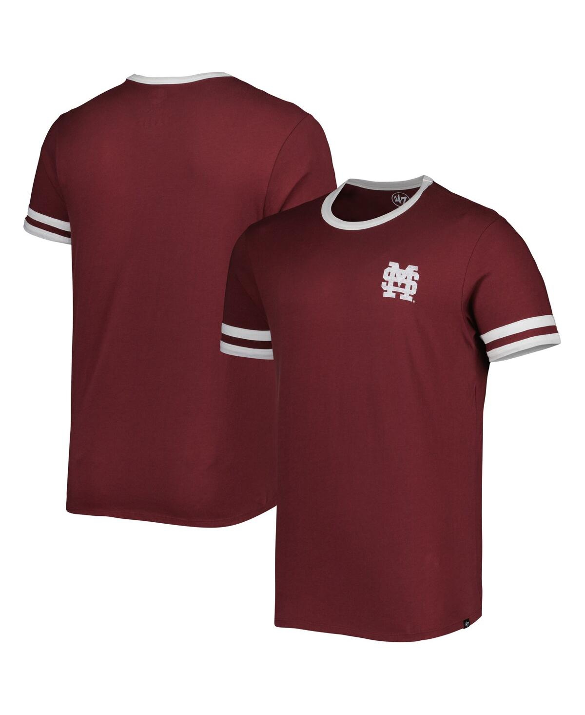 Shop 47 Brand Men's '47 Maroon Mississippi State Bulldogs Otis Ringer T-shirt