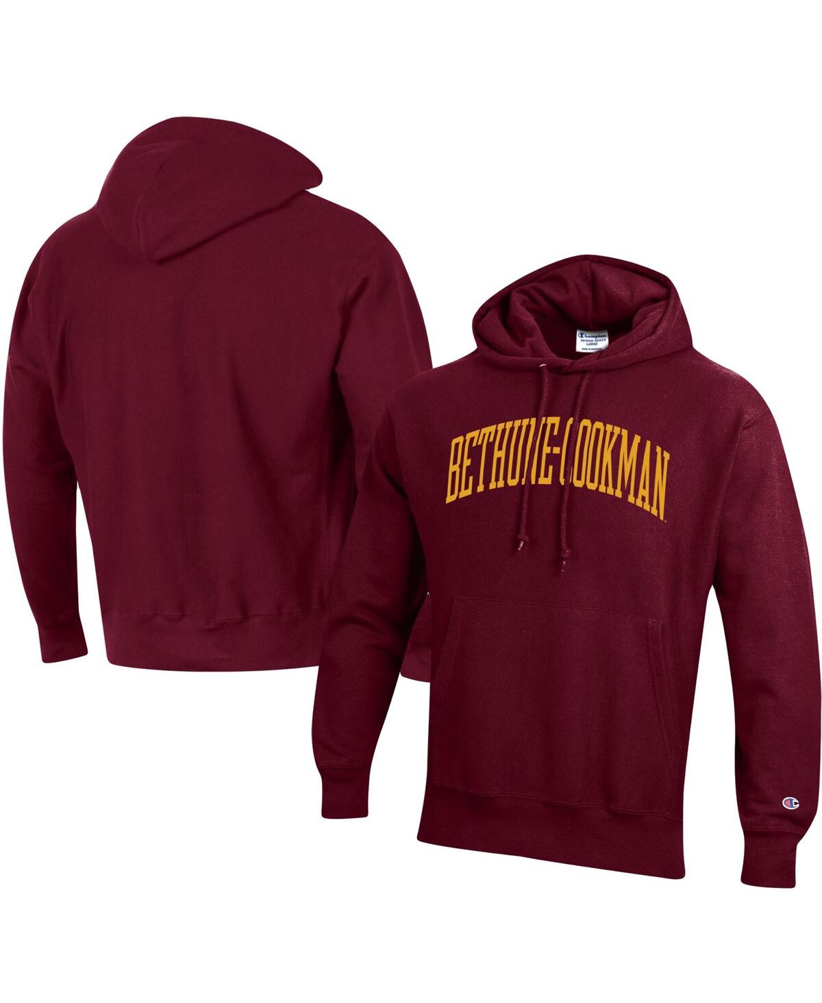 Men's ChampionBethune-Cookman Wildcats Tall Arch Pullover Hoodie - Maroon