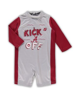 Toddler Girls Gray, Crimson Alabama Crimson Tide Wave Runner Wetsuit