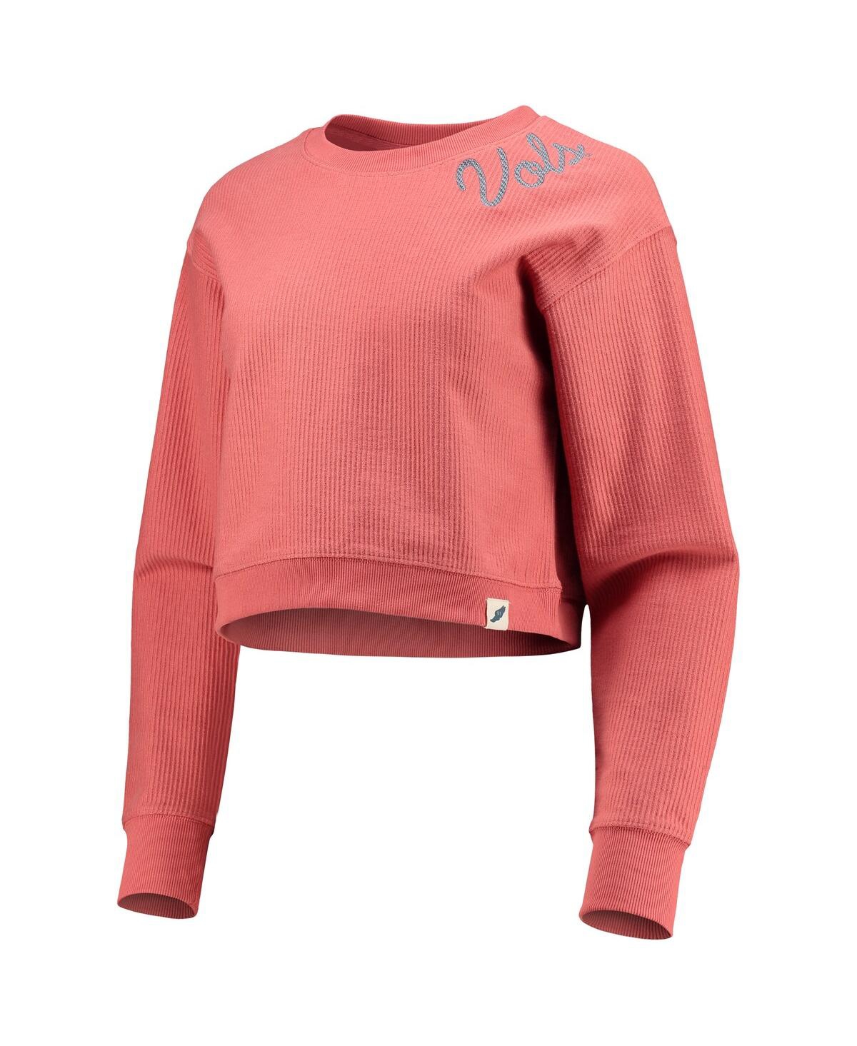 League Collegiate Wear Tennessee Orange Tennessee Volunteers Corded Timber Cropped Pullover Sweatshi In Orange