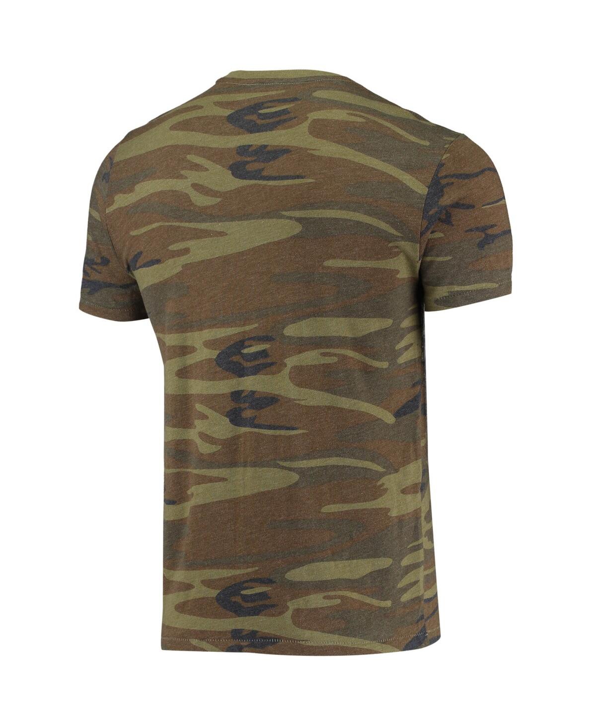 Shop Alternative Apparel Men's  Camo Illinois Fighting Illini Arch Logo Tri-blend T-shirt