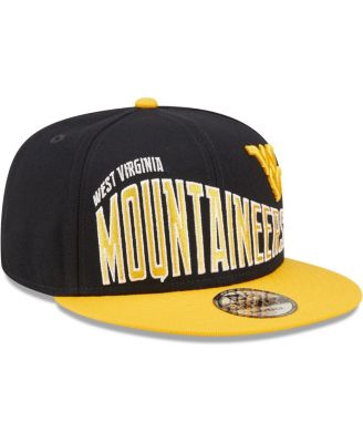Men's Navy West Virginia Mountaineers Two-Tone Vintage-Like Wave 9FIFTY Snapback Hat