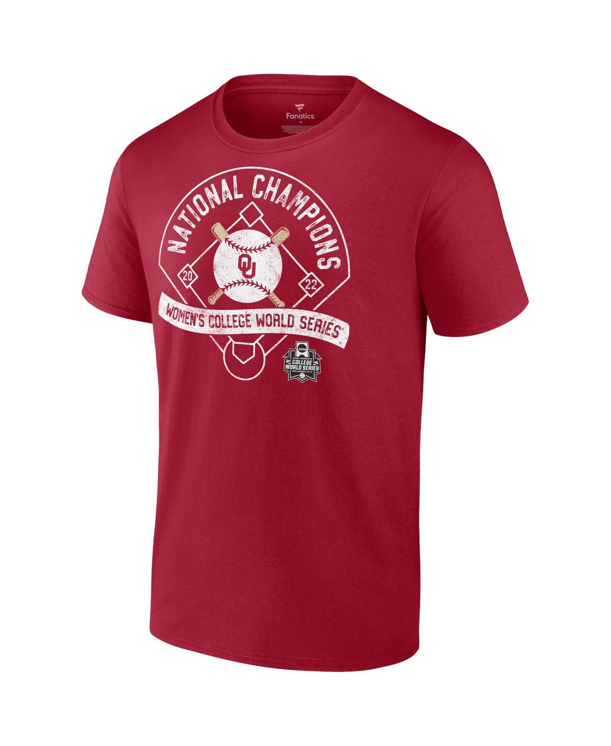 Men's FanaticsOklahoma Sooners 2022 Ncaa Softball Women's College World Series Champions Slide T-shirt - Crimson