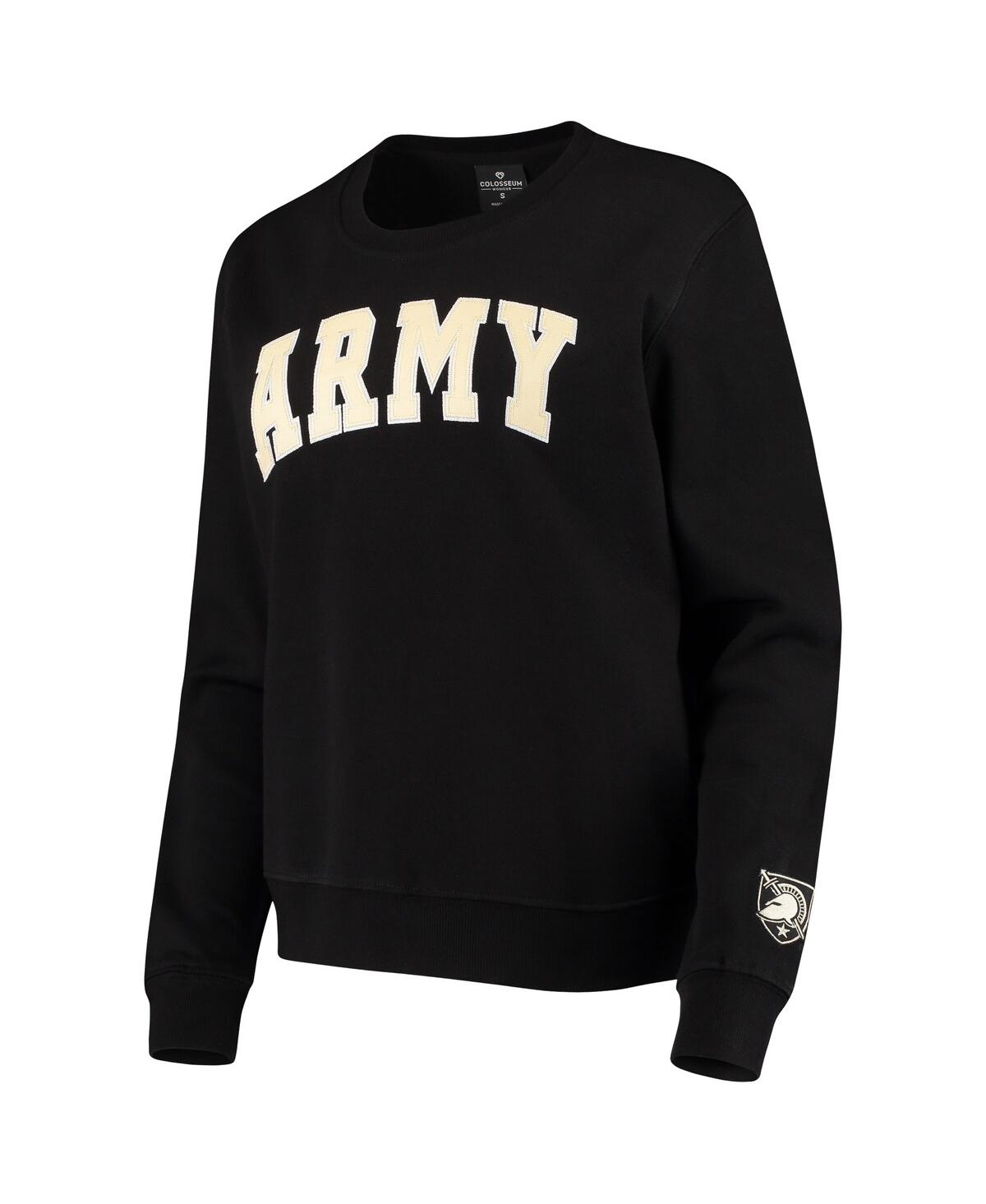 Colosseum Black Army Black Knights Campanile Pullover Sweatshirt In Black